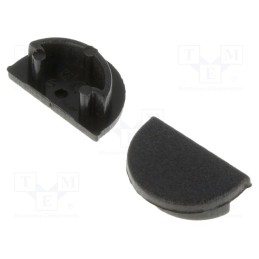 1 pcg x TOPMET - B2980002 - Cap for LED profiles, black, 20pcs, ABS, ARC12