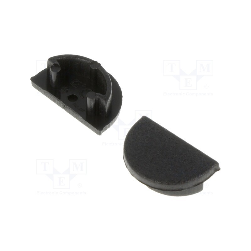 1 pcg x TOPMET - B2980002 - Cap for LED profiles, black, 20pcs, ABS, ARC12