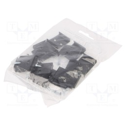 1 pcg x TOPMET - 84510002 - Flexible mounting plate W, black, 20pcs, stainless steel, WIDE24