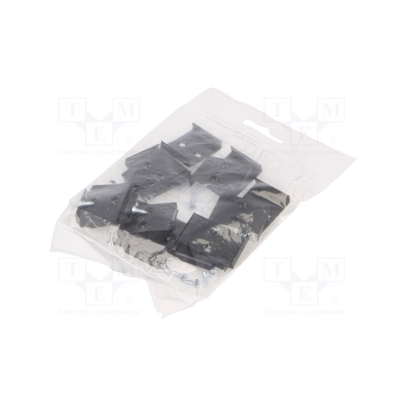 1 pcg x TOPMET - 84510002 - Flexible mounting plate W, black, 20pcs, stainless steel, WIDE24