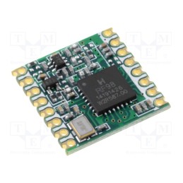 1 pcs x HOPE MICROELECTRONICS - RFM98W-433S2 - Module: transceiver, RF, FSK,GFSK,GMSK,LoRa,MSK,OOK, 433.92MHz