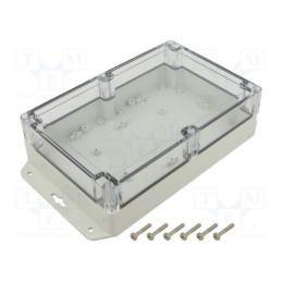 1 pcs x KRADEX - ZP210.140.60SUJP TM PC - Enclosure: multipurpose, X: 140mm, Y: 210mm, Z: 60mm, ZP, light grey