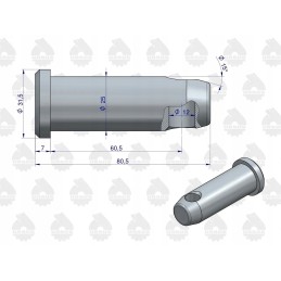 Lower link pin 1671168m1