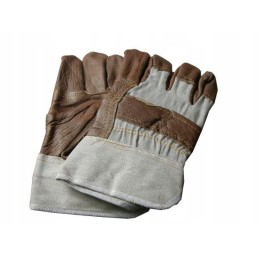 Reinforced fabric and leather work gloves