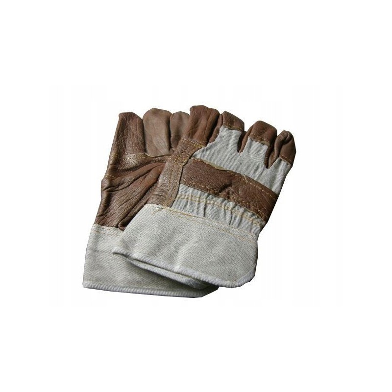 Reinforced fabric and leather work gloves