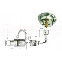 Service kit, 250bar pressure gauge, NTPF cable 1 4