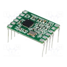1 pcs x RADIOCONTROLLI - RC-CC1101-SPI-434 - Module: RF, 434MHz, SPI, -110dBm, 1.8÷3.6VDC, 10dBm, THT, 29/15mA