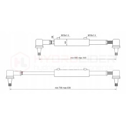 Power steering cylinder t 25 with mountings
