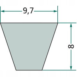 V-belt spz 9 7 x 900 solid granite