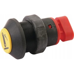 Lift button switch, round, yellow