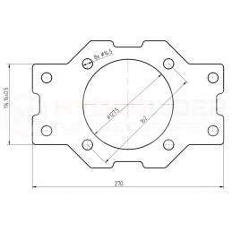 BMT hydraulic motor mounting flange