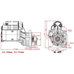 Starter for ford new holland case barford 3 2kw