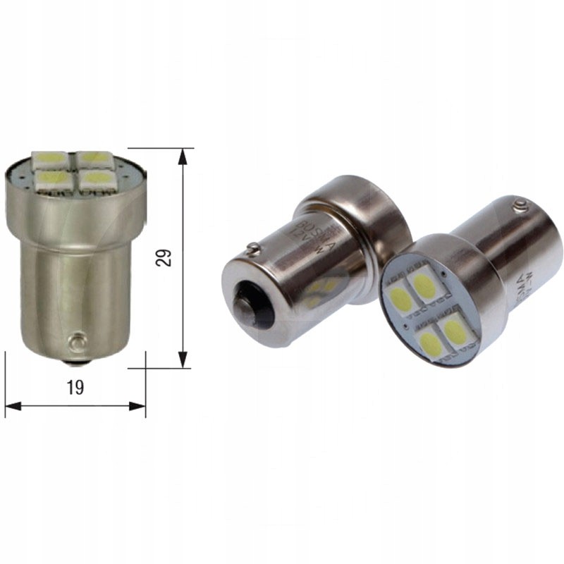 Bosma LED bulb replaces 12v 5w ba15s 1 bulb