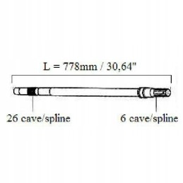 PTO shaft ford 3900 4400 l778 d3nn 710d 81845846