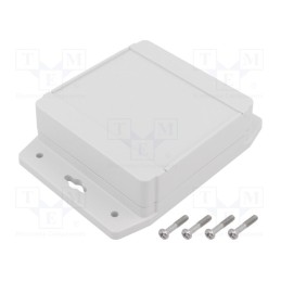 1 pcs x HAMMOND - 1555LF17GY - Enclosure: multipurpose, X: 104mm, Y: 106mm, Z: 37mm, 1555F, ABS, grey