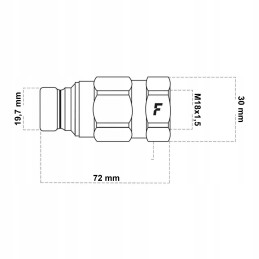 M18x1 5 faster flat hydraulic plug