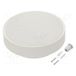 1 pcs x PAWBOL - D.3140M - Lamp: lighting fixture, DIONE, polycarbonate, E27, IP65, Ø: 248mm