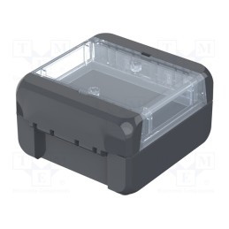 1 pcs x BOPLA - B 080805 PC V0-G 7024 - Enclosure: multipurpose, X: 80mm, Y: 89mm, Z: 47mm, BOCUBE, graphite