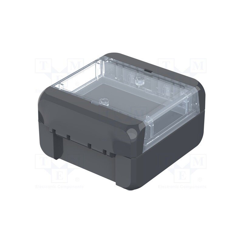 1 pcs x BOPLA - B 080805 PC V0-G 7024 - Enclosure: multipurpose, X: 80mm, Y: 89mm, Z: 47mm, BOCUBE, graphite