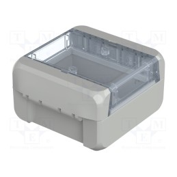 1 pcs x BOPLA - B 080805 PC-V0-G 7035 - Enclosure: multipurpose, X: 80mm, Y: 89mm, Z: 47mm, BOCUBE, grey
