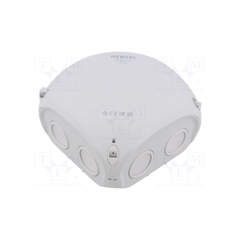 1 pcs x HENSEL - 62000154 - Enclosure: junction box, X: 130mm, Y: 130mm, Z: 77mm, IP66, grey