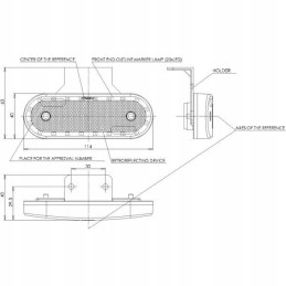 Rectangular front position lamp, LED 12 24v