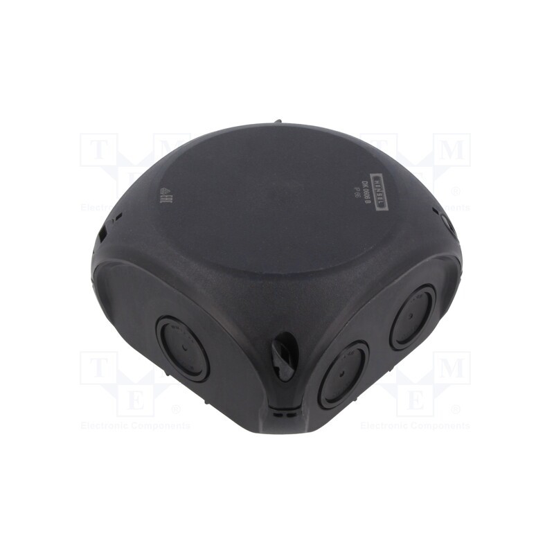 1 pcs x HENSEL - 62000300 - Enclosure: junction box, X: 130mm, Y: 130mm, Z: 77mm, IP66, black