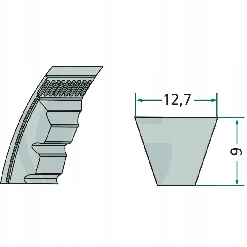Toothed V-belt XPA 1282