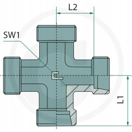 Hydraulic cross-connector m16x1 5 10l