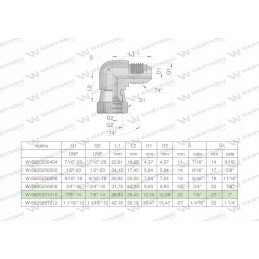Hydraulic elbow inch ab 7 8 unf jic