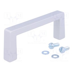 1 pcs x MENTOR - 268.02 - Handle, aluminium, grey, H: 40mm, L: 102mm, W: 12.2mm