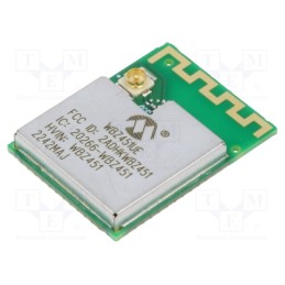 1 pcs x MICROCHIP TECHNOLOGY - WBZ451UE-I - Module: Bluetooth Low Energy, SMD, 5.2, Class: 5.2, 2.4GHz, U.FL