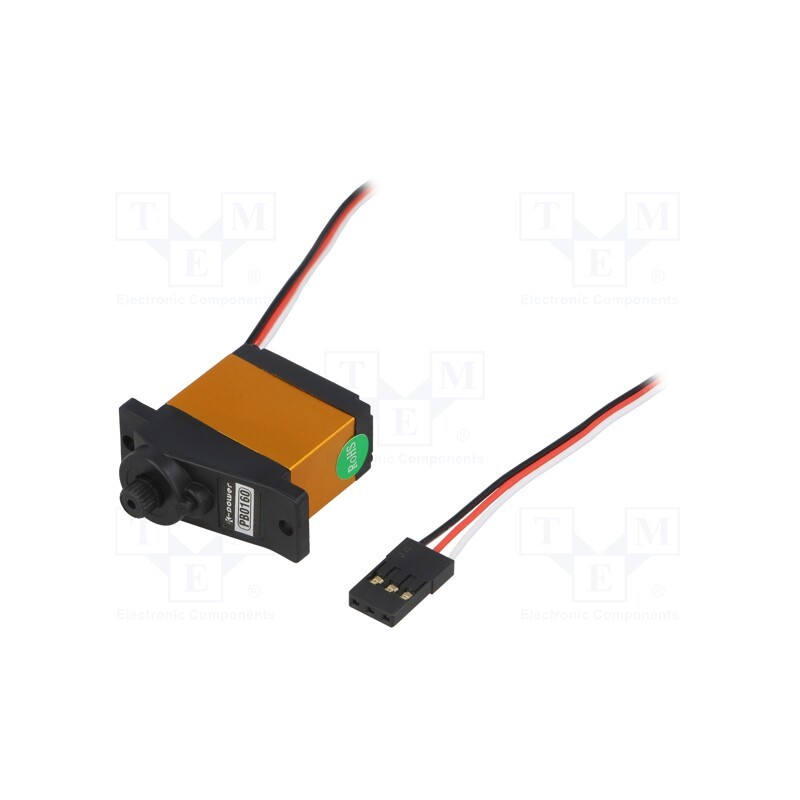 1 pcs x K-POWER - PB0160 - Motor: servo, 4.8÷6VDC, micro, analogue, 23.5x12.2x23.1mm, plastic