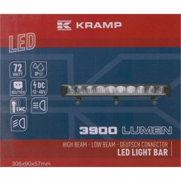 Halogen long work lamp LED 72w high low e