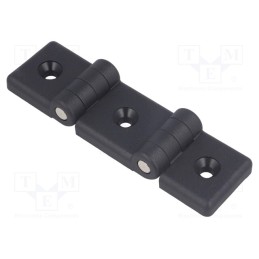 1 pcs x ELESA+GANTER - CFI.45-30/30 SH-6 - Hinge, Width: 104mm, technopolymer PA, black, H: 36mm, for profiles