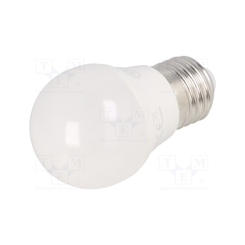 1 pcs x GTV Poland - GT-B45CNW5W-3 - LED lamp, neutral white, E27, 230VAC, 5W, 200°, 4000K, 3pcs.