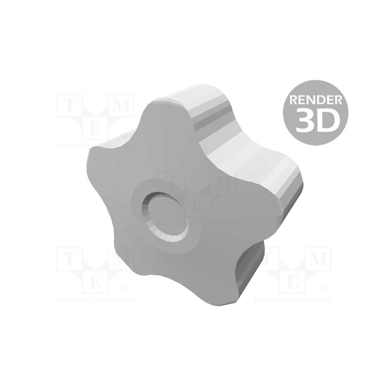 1 pcs x ELESA+GANTER - VCT.40 B-M6-C9 - Knob, Ø: 40mm, Int.thread: M6, 18mm, H: 27mm, technopolymer PP