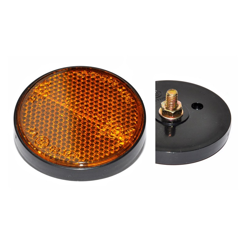 Orange reflector, screw-on, round, diameter 58 mm