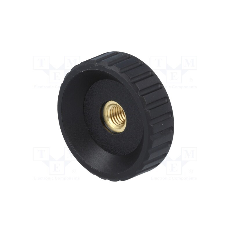 1 pcs x ELESA+GANTER - 6850 - Knob, Ø: 50mm, Int.thread: M10, 20mm, H: 28.5mm, polyamide