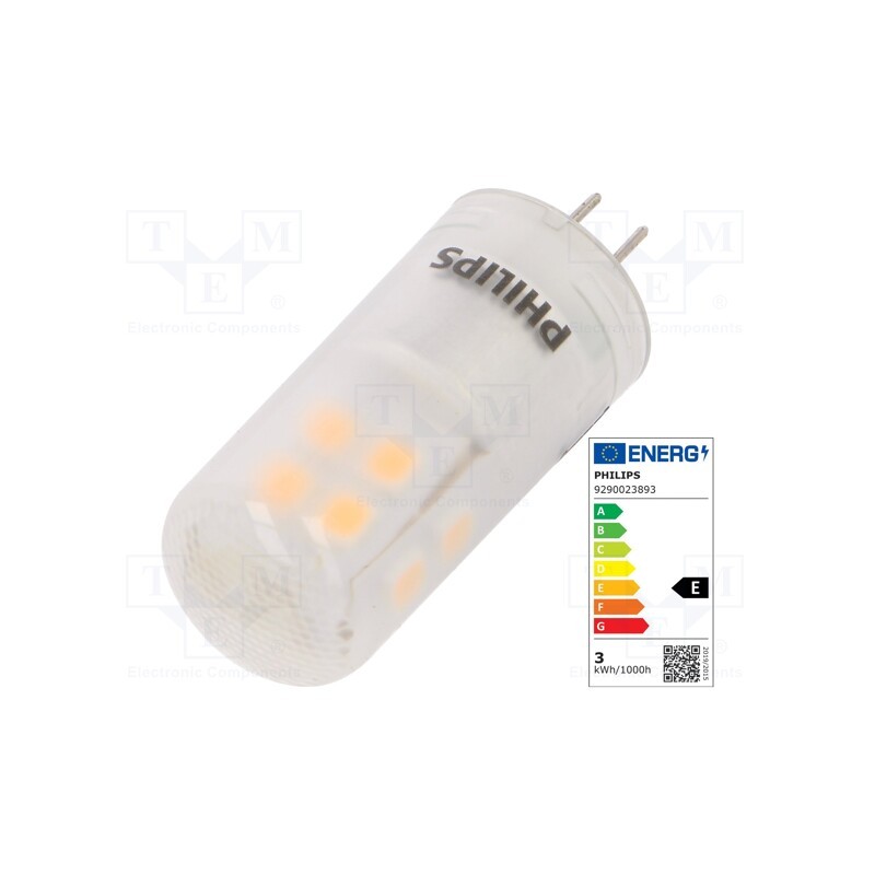 1 pcs x PHILIPS - 8718699767778 - LED lamp, warm white, G4, 12VAC, 330lm, P: 2.7W, 300°, 3000K