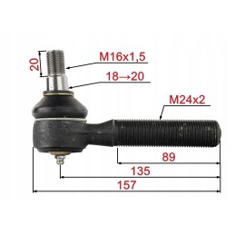 Rod end with thread c 360 c360 l130