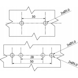 Rectangular LED marker lamp 12 24v with cable