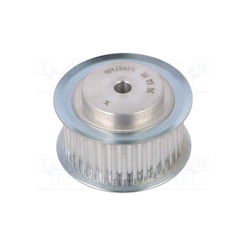 1 pcs x OPTIBELT - 36 T5 36-200ZA - Belt pulley, T5, W: 25mm, whell width: 36mm, Ø: 56.45mm, aluminium