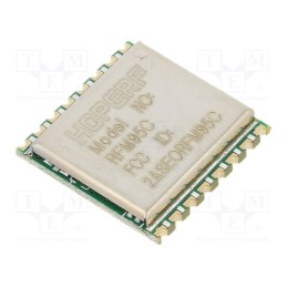 1 pcs x HOPE MICROELECTRONICS - RFM95CW-868S2 - Module: transceiver, RF, FSK,GFSK,GMSK,LoRa,MSK,OOK, 868MHz, SMD