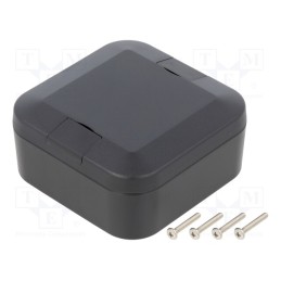 1 pcs x TAKACHI - WP8-8-4C - Enclosure: multipurpose, X: 75mm, Y: 75mm, Z: 35mm, WP, ABS, graphite
