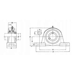 Bearing with complete vertical housing ucp206gp