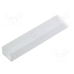 1 pcs x TOPMET - V3530038 - Cover for LED profiles, white, 1m, Kind of shutter: E9, push-in