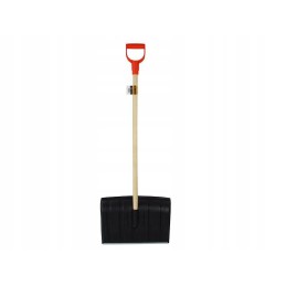 Snow shovel on a wooden handle, black tege