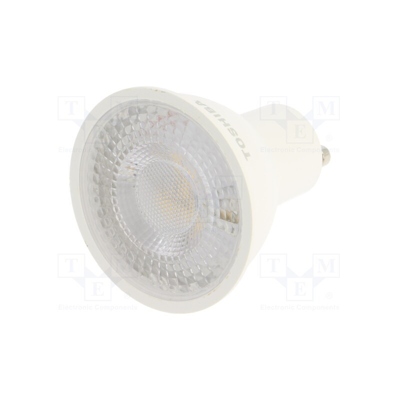 1 pcs x TOSHIBA LED LIGHTING - DELS-GU445P5T8AE21 - LED lamp, neutral white, GU10, 230VAC, 450lm, 5.5W, 38°, 4000K
