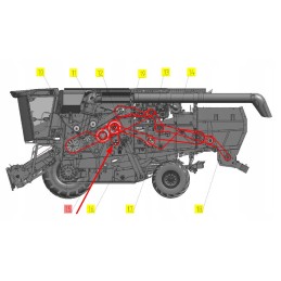 100758565 narrow profile V-belt SPB x 2000